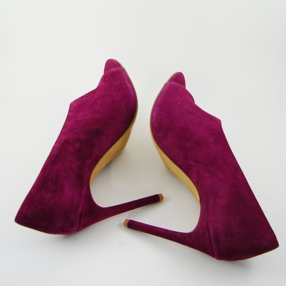 VINCE CAMUTO Women's High Heel Purple Pump Size 10 M Suede Leather VC- Rallien - Picture 5 of 10